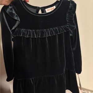 Cat & Jack Navy Velvet Dress